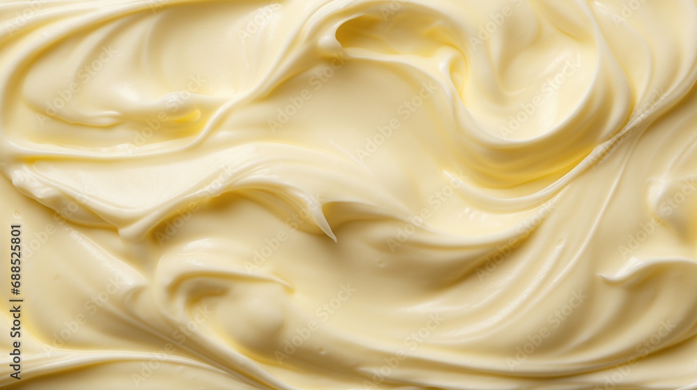Mayonnaise sauce texture on whole background, close up