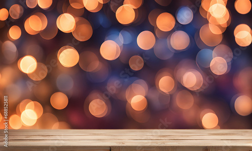 Empty table with enchanting bokeh backdrop