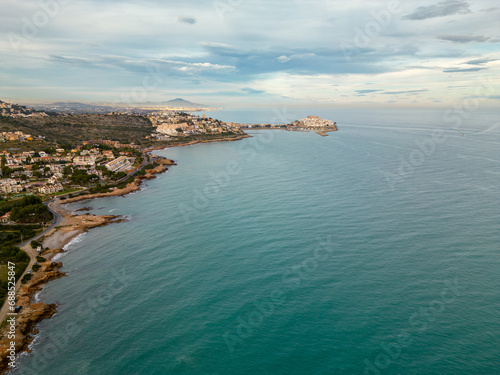 Fototapeta Naklejka Na Ścianę i Meble -  View along the coast of the Natural Park de la Serra d'Irta in Spain