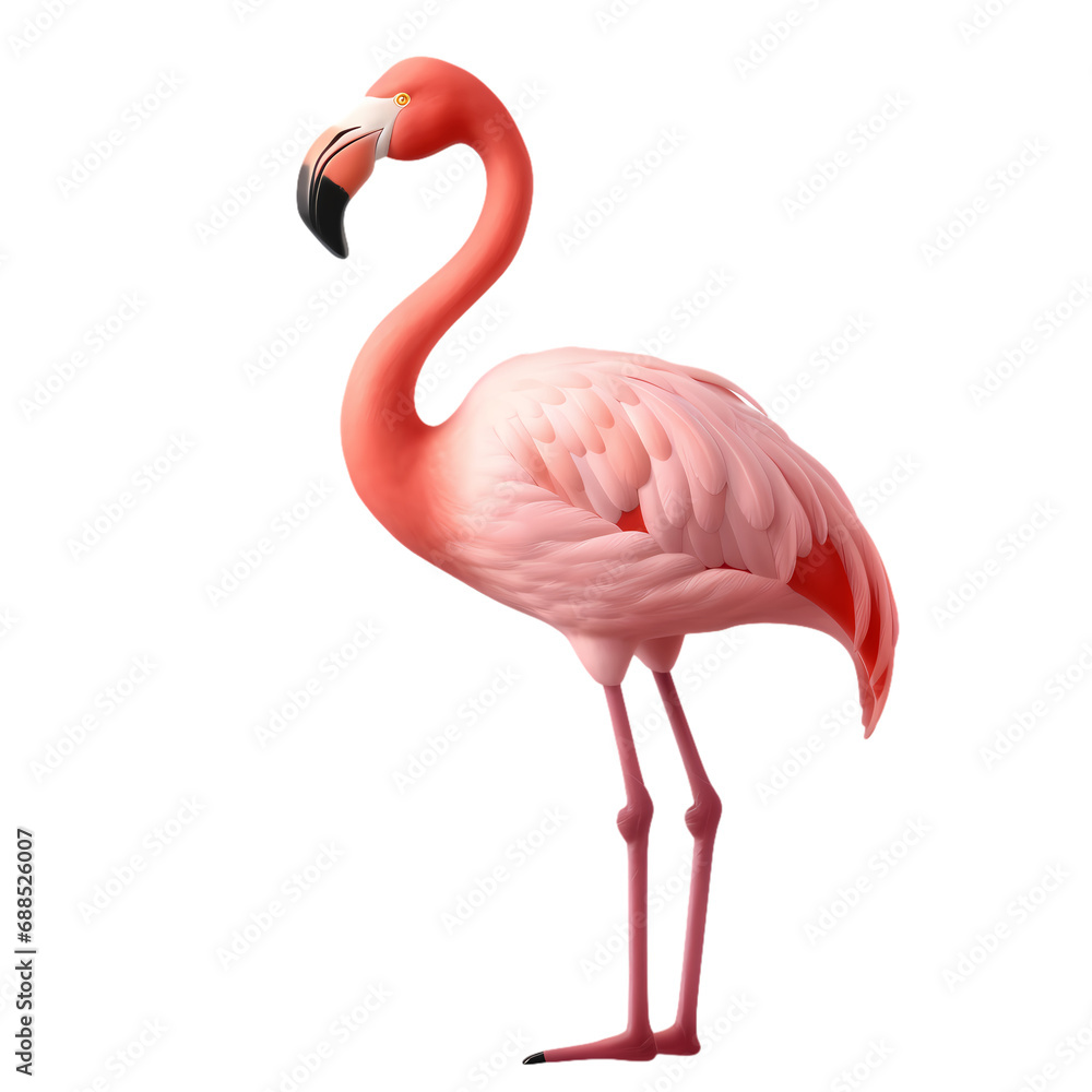 Fototapeta premium Flamingo isolated on transparent background