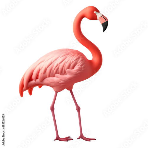 Flamingo isolated on transparent background
