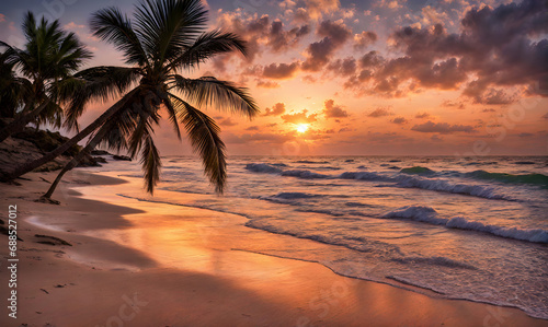 Serene sea sunset © karandaev