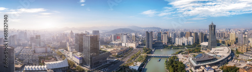Aerial panoramic view of the old city of Hangzhou © 昊 周