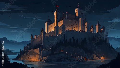 castle in the night