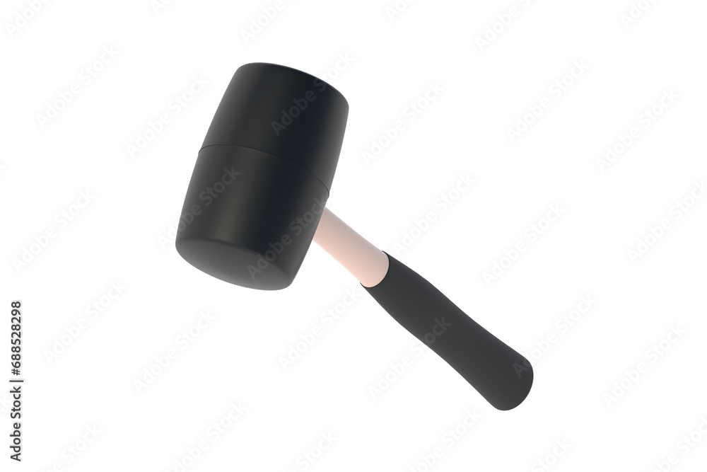 Rubber malleus isolated on white background. 3d render Rubber malleus isolated on white background. 3d render