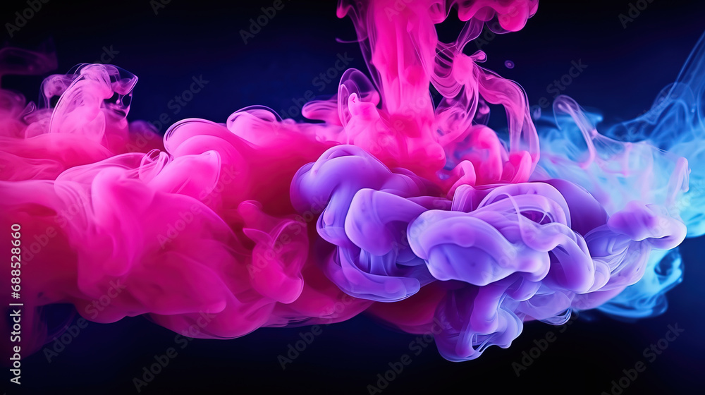 Ink stain in purple and blue tones Ink stain in purple and blue tones