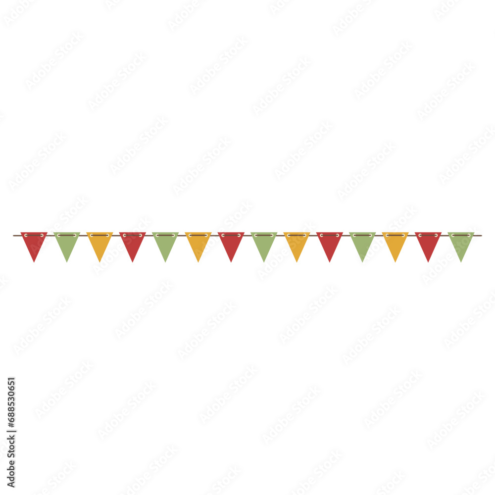 Fiesta Flag Christmas Vector Fiesta Flag Christmas Vector