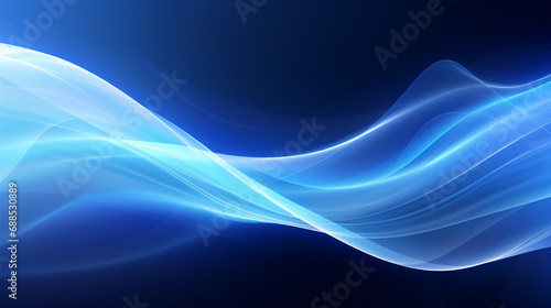 Blue and white abstract dynamic line wavy
