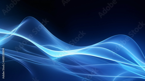 Blue and white abstract dynamic line wavy