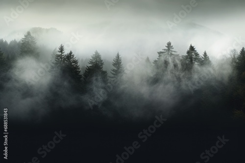 Fog Overlays for Creepy Halloween Frames. Realistic Gothic Smoke Effects for Ghostly Atmosphere and Nature Scenes