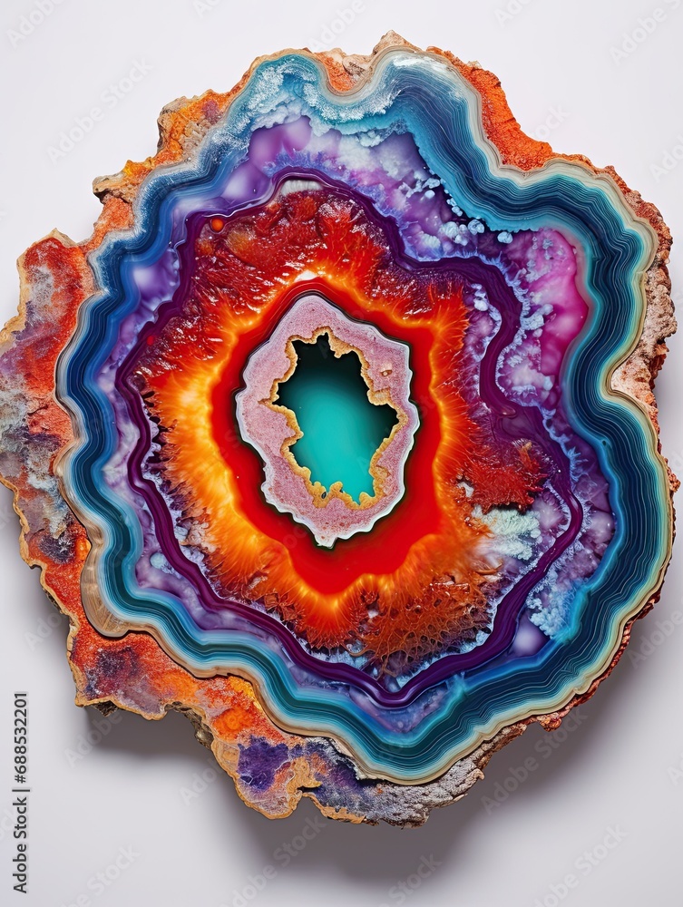 Vibrant Geode Wall Art: Embodying Captivating Crystalline Structures Vibrant Geode Wall Art: Embodying Captivating Crystalline Structures