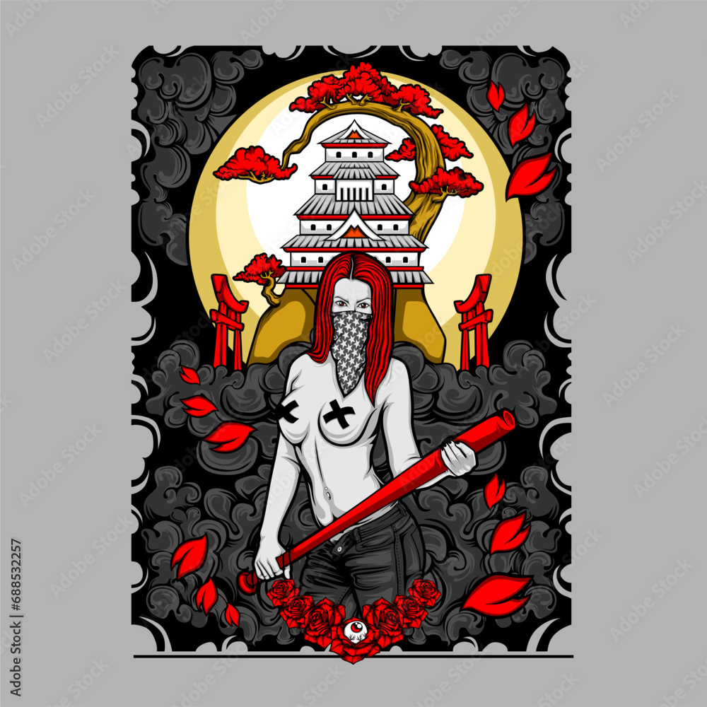 sexy charming girl illustration for t shirt design sexy charming girl illustration for t shirt design