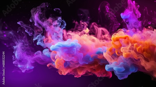 Splash of purple dye