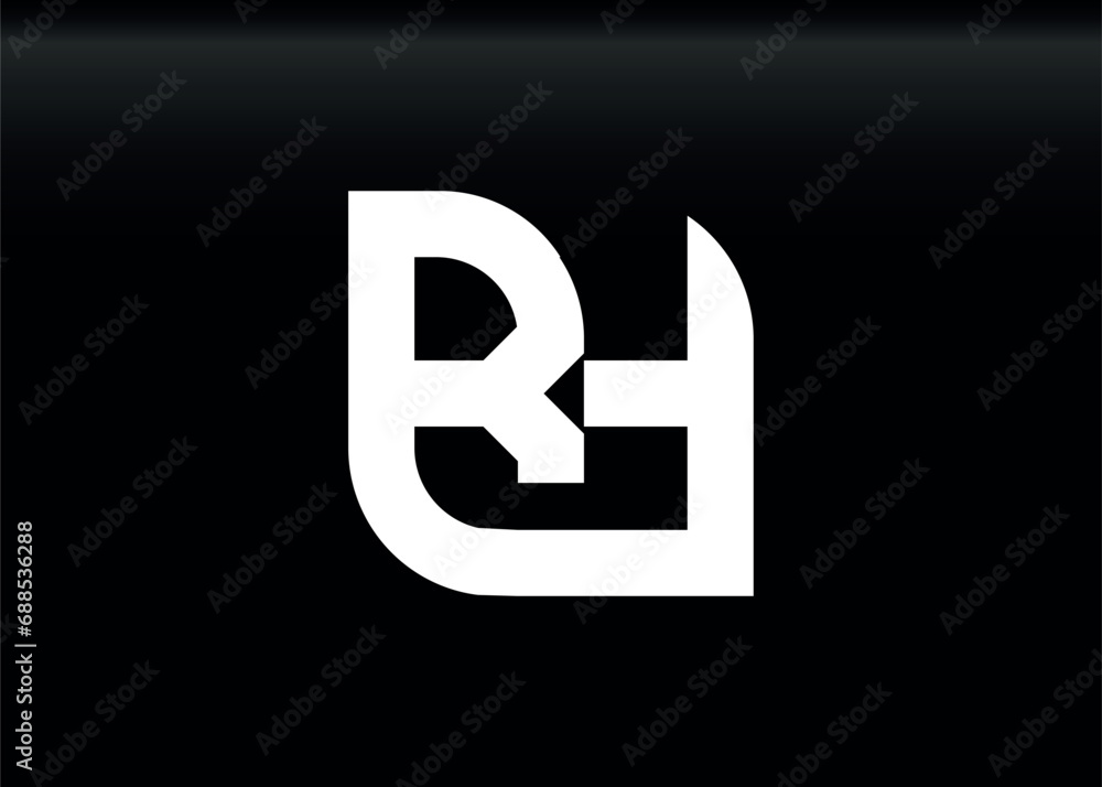 Monogram Letter BY Logo Design vector template