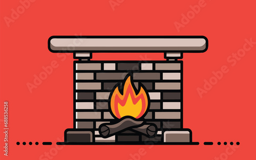 fire burning in a fireplace