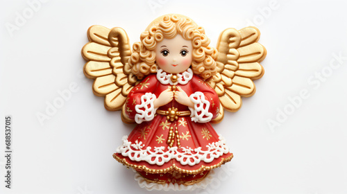 Pretty Christmas Angel Cookie