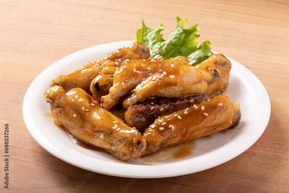 鶏手羽中の甘辛焼き 鶏手羽中の甘辛焼き
