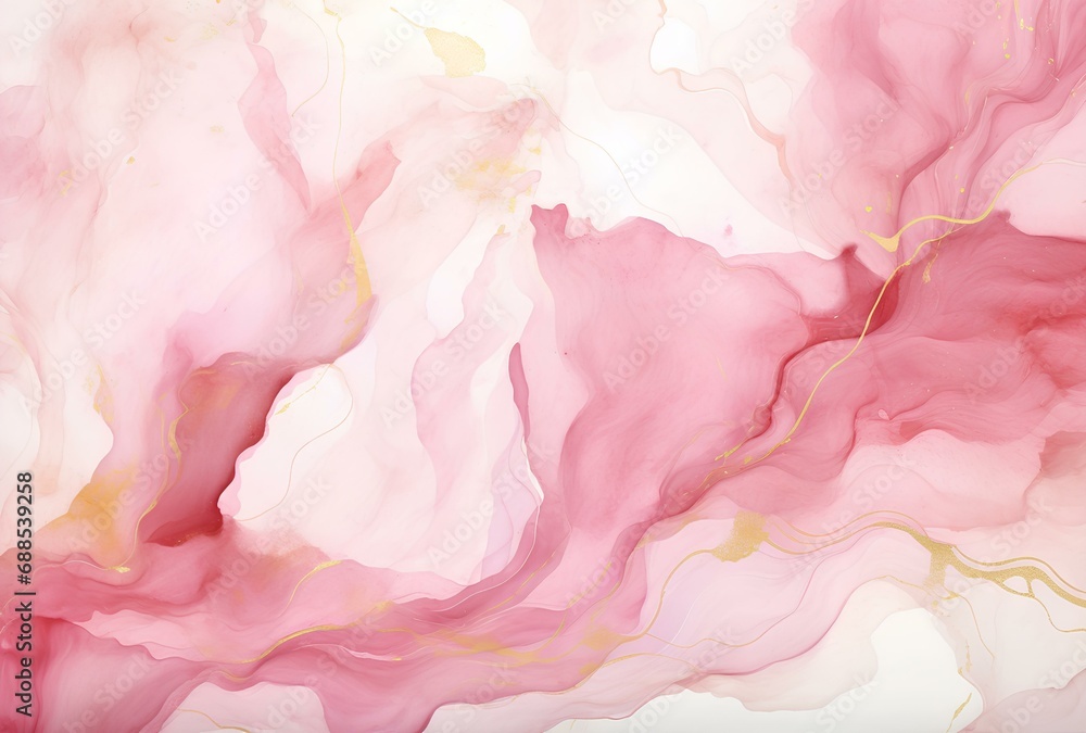 Fototapeta premium Abstract background of acrylic paint in pink and white colors, Pink purple marble texture background.