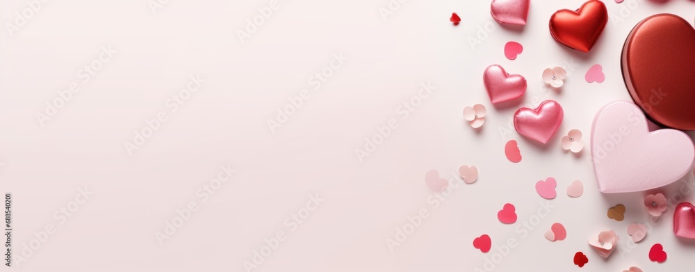 Hearts Border with Ample Copy Space for Valentine's Day