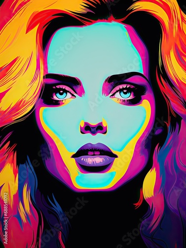 Vibrant Pop Art Portraits: Modern Celebrities and Fictional Characters Pulsate with Bright Contrasting Colors