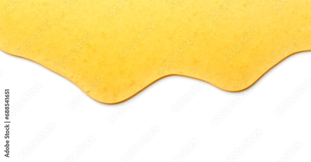 Tasty natural honey drips isolated on white, top view Tasty natural honey drips isolated on white, top view