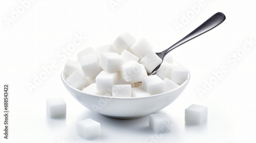 Spoon full of sugar cubes