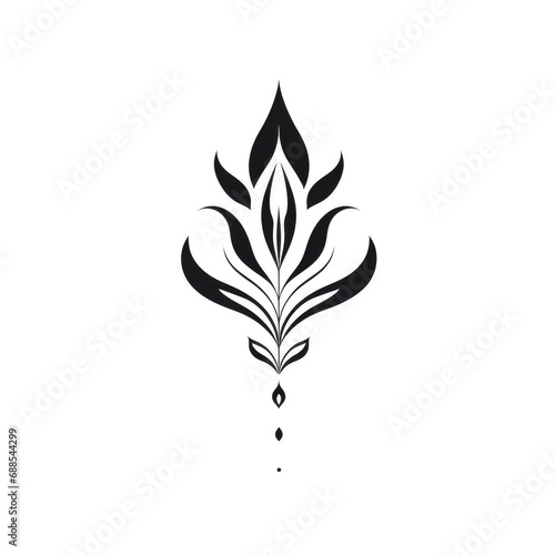 simple minimalism pattern tattoo on white background