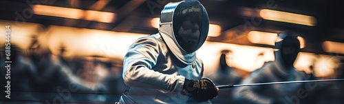 Fencing sport background photo