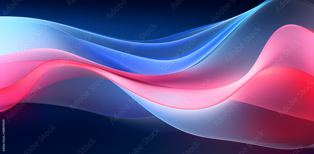 a background of a pink and blue wave motion, in the style of luminous 3d objects a background of a pink and blue wave motion, in the style of luminous 3d objects