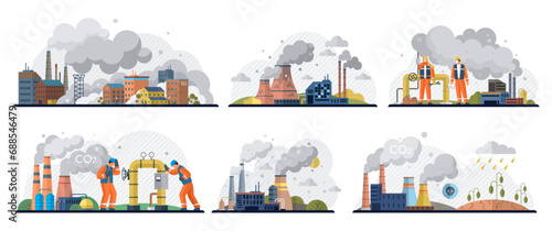 Air pollution vector illustration. Natures tears fall as we pollute air, lifeblood our fragile ecosystem The air pollution metaphor is stain, mark shame on canvas environmental ethics