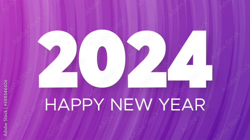 2024 Happy New Year on colorful background 2024 Happy New Year on colorful background