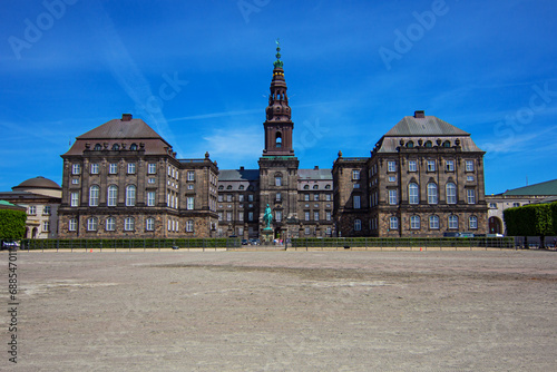 Photography Christiansborg Palace is located on Slotsholmen island in Copenhagen