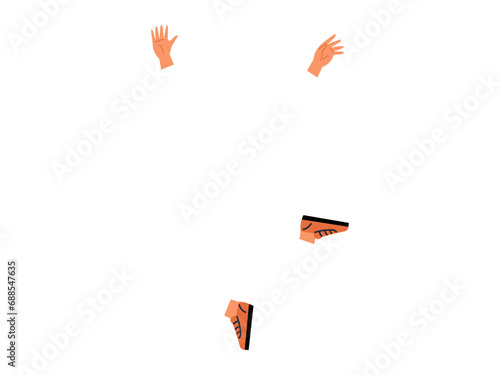 Body part vector illustration. Anatomical education equips individuals with essential knowledge for health literacy Elementary teaching introduces students to intricate world human anatomy