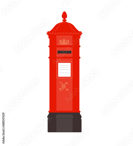 ベクターイラスト：イギリスの郵便ポスト