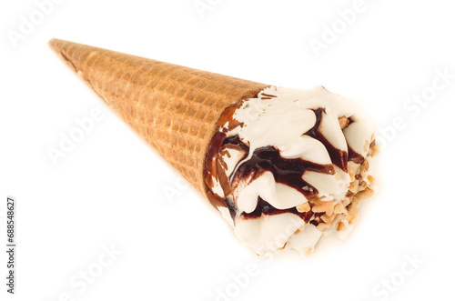 ice-cream cone on white