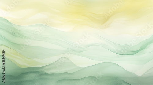 Soft Green and Yellow Watercolor Texture Background