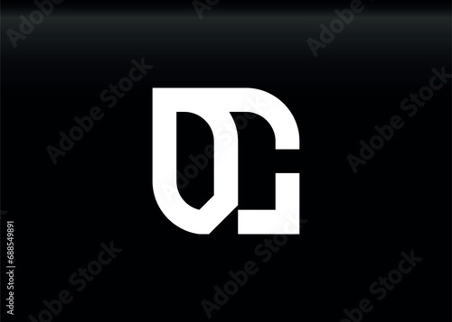 Monogram Letter DC Logo Design vector template,
