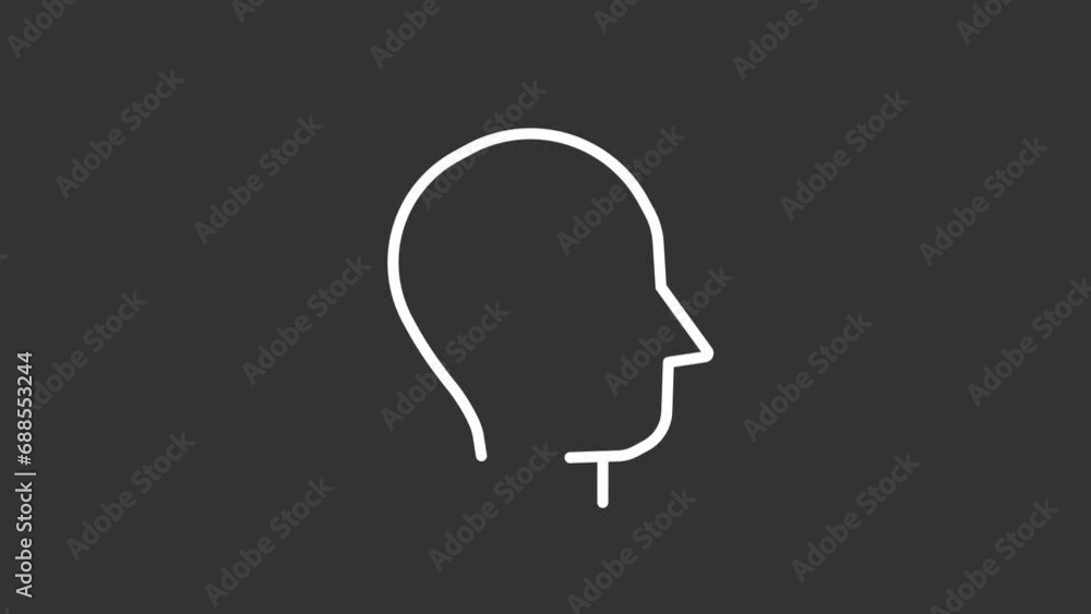 Mental wellbeing animation library. Soft skills animated white line icons. Managing stress. Building boundaries. Isolated illustrations on dark background. Transition alpha. HD video. Icon pack Mental wellbeing animation library. Soft skills animated white line icons. Managing stress. Building boundaries. Isolated illustrations on dark background. Transition alpha. HD video. Icon pack