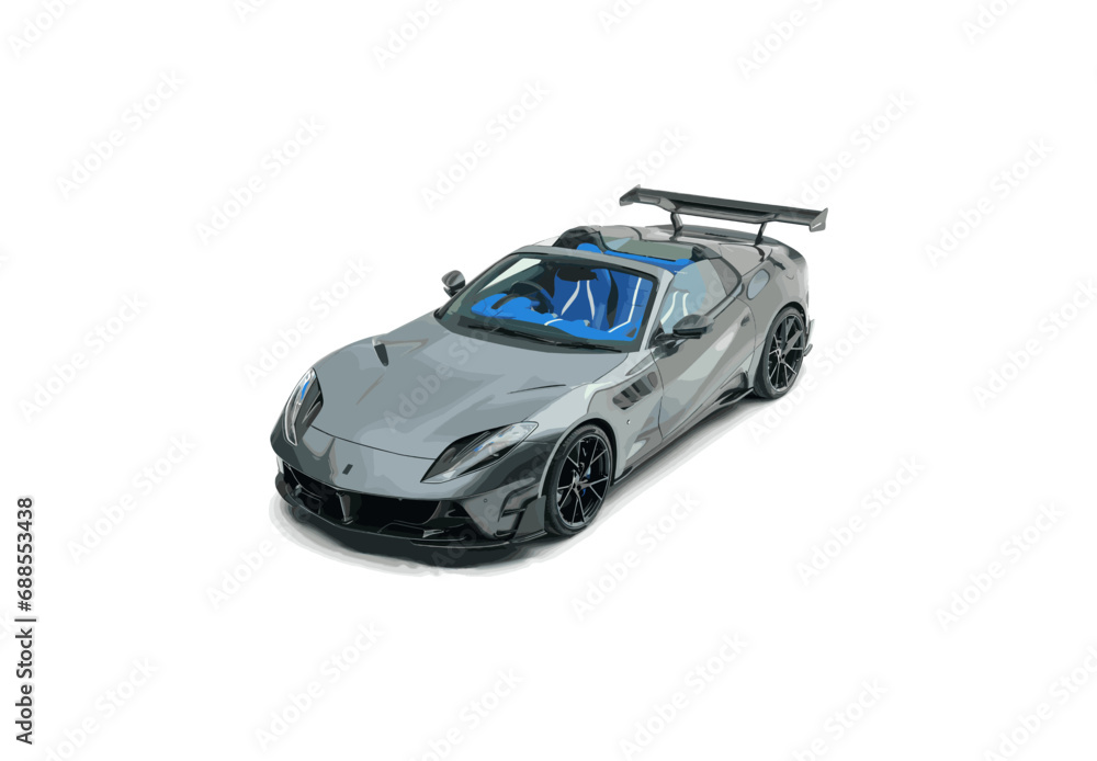 Sport car Ferrari icon. Ferrari 812 gts auto icon. Editorial sport car ...