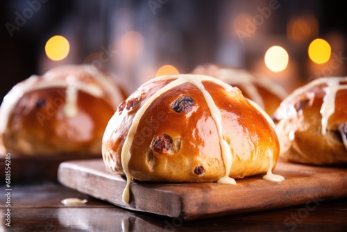 Hot Cross Buns. Easter holiday food. 