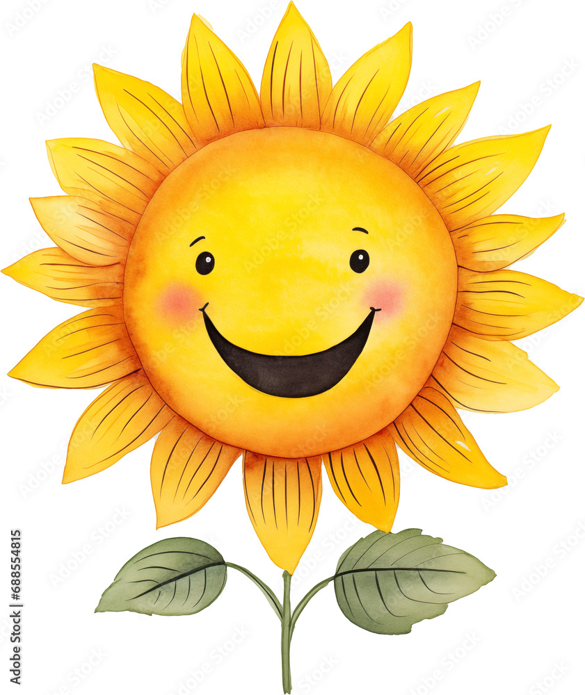 Bright sunflower illustration