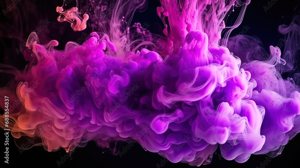 Abstract purple haze in dark liquid Abstract purple haze in dark liquid