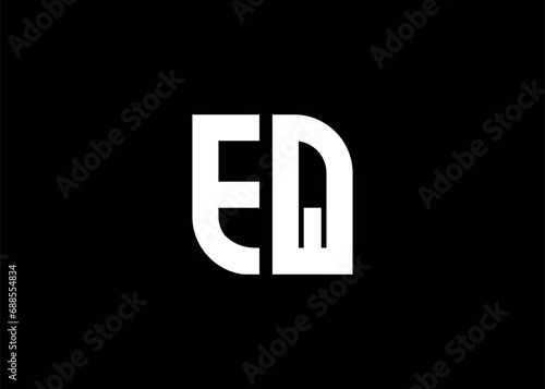 Monogram Letter EQ Logo Design vector template