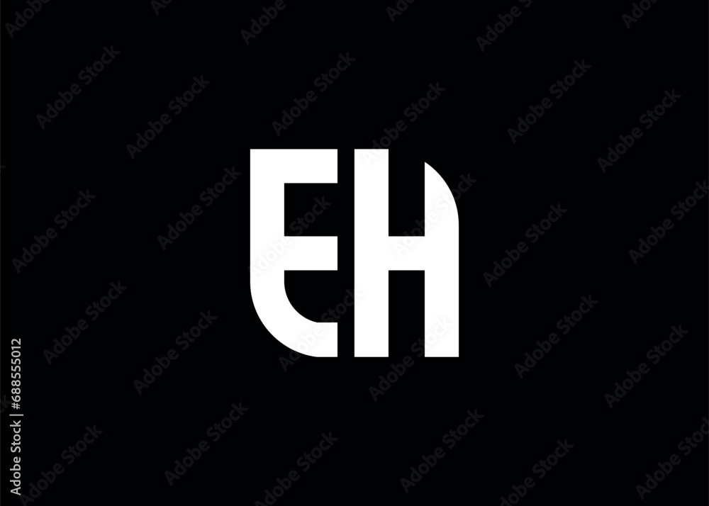 Monogram Letter EH Logo Design vector template Monogram Letter EH Logo Design vector template