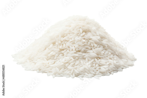 Culinary Canvas: Exploring the Aesthetics of White Rice Mounds isolated on transparent background photo