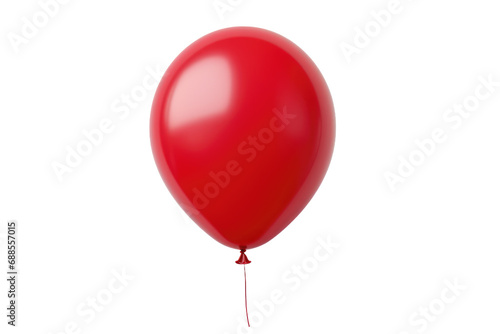 Scarlet Soaring: The Allure of the Red Balloon isolated on transparent background
