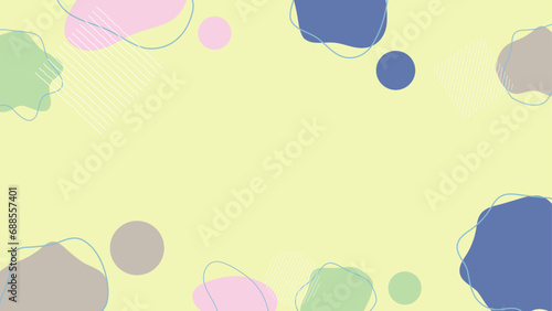 カラフルで抽象的な液体シェイプのベクターイラストセット