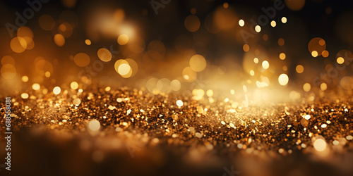 Abstract luxury gold background with gold particles. glitter vintage lights background