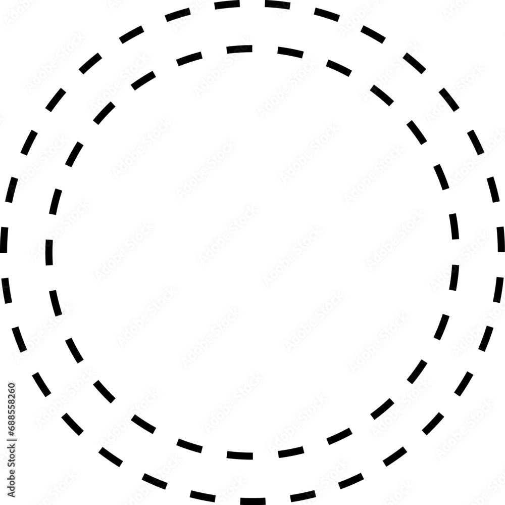 Dotted line circle frame vector Dotted line circle frame vector