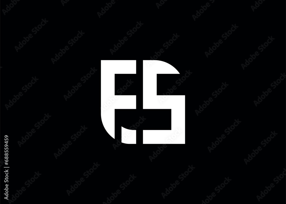 Monogram Letter FS Logo Design vector template Monogram Letter FS Logo Design vector template